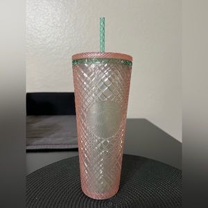 Jeweled Pearl Starbucks Venti 24oz Cold Cup Tumbler.